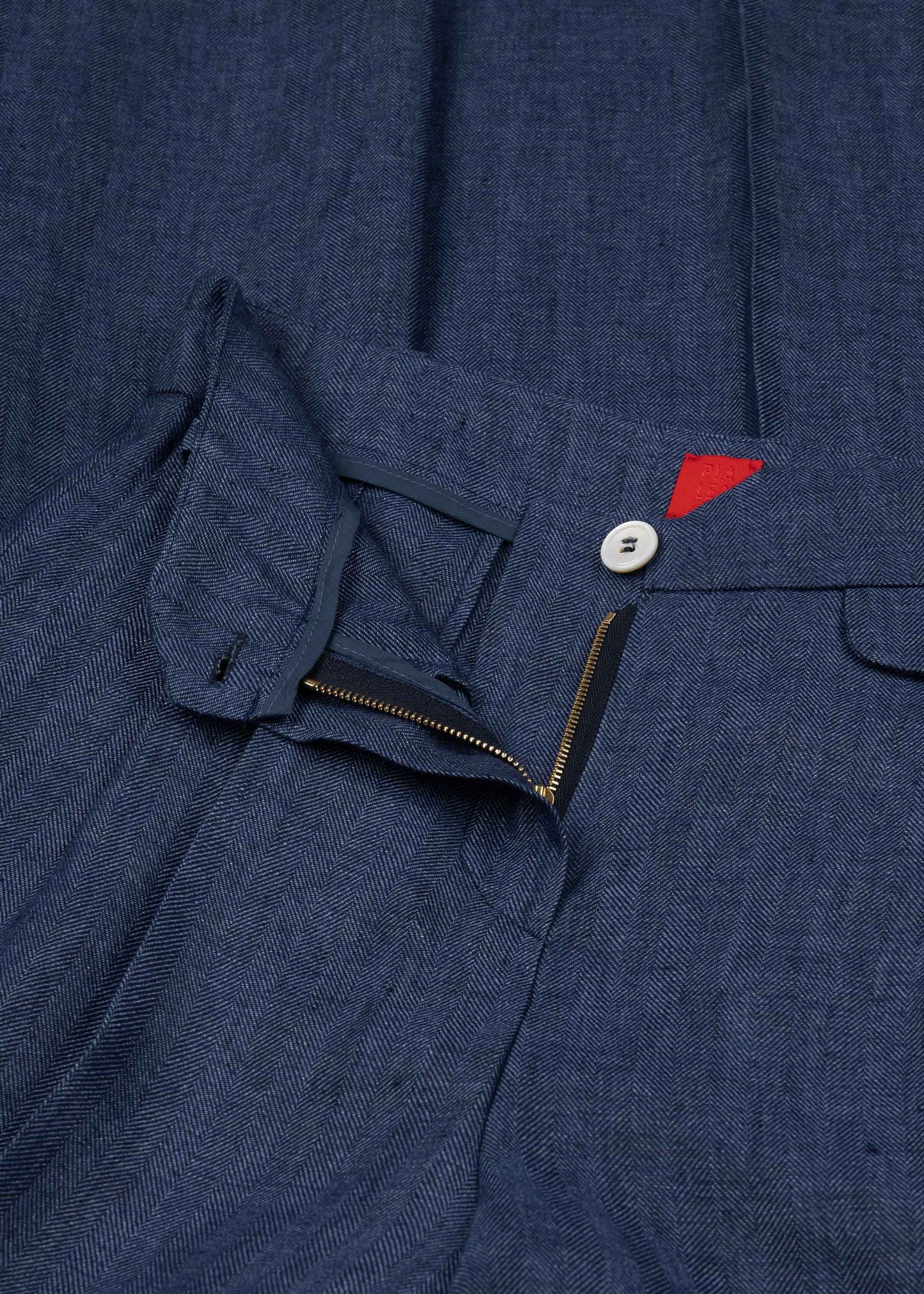 Herringbone Linen 'Carlotta Pants'
