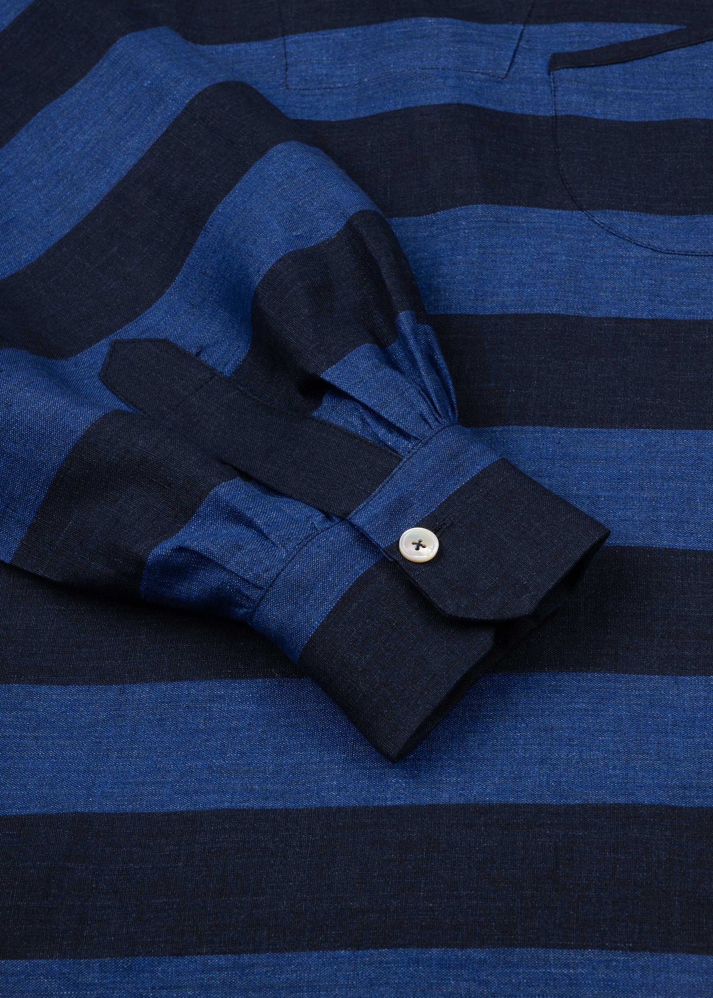 Striped Linen 'Polo Blouse'