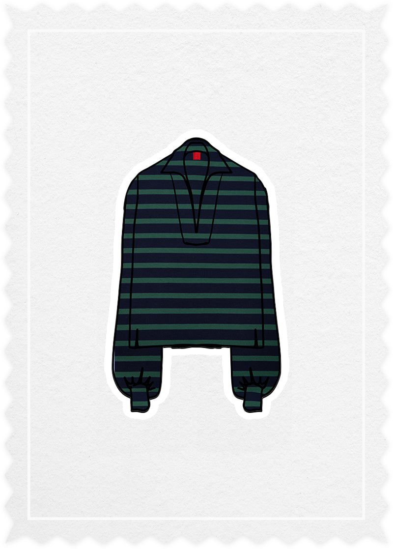 Japanese Jersey 'Polo Blouse'