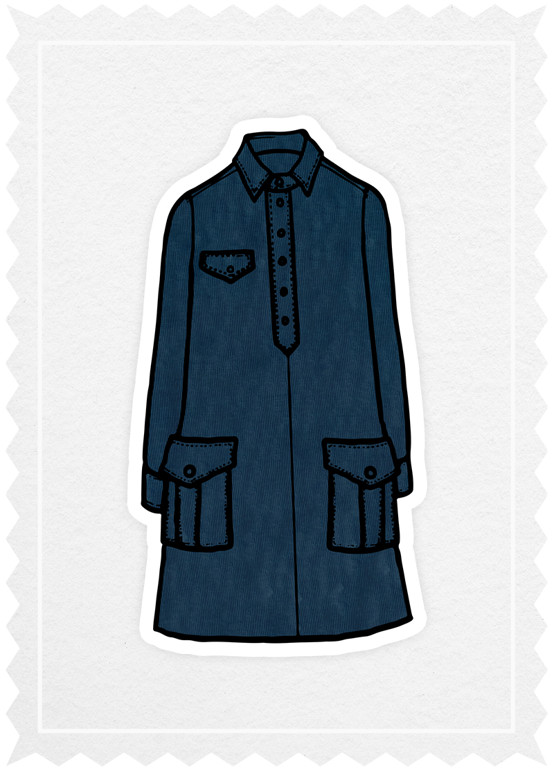 Corduroy 'Polo Dress'