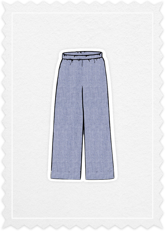 Herringbone Linen 'Easy Pants'