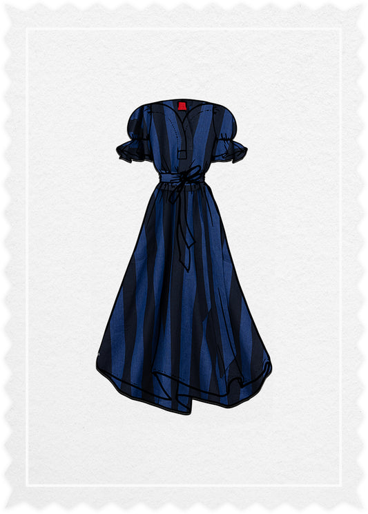 Striped Linen 'Prinzessin' Dress