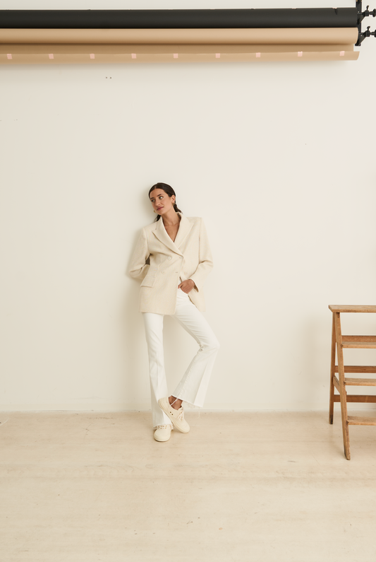 Woven Silk 'Drapy Blazer'